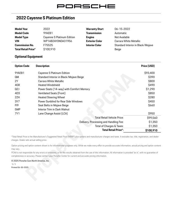 Used 2022 Porsche Cayenne S Platinum image 24