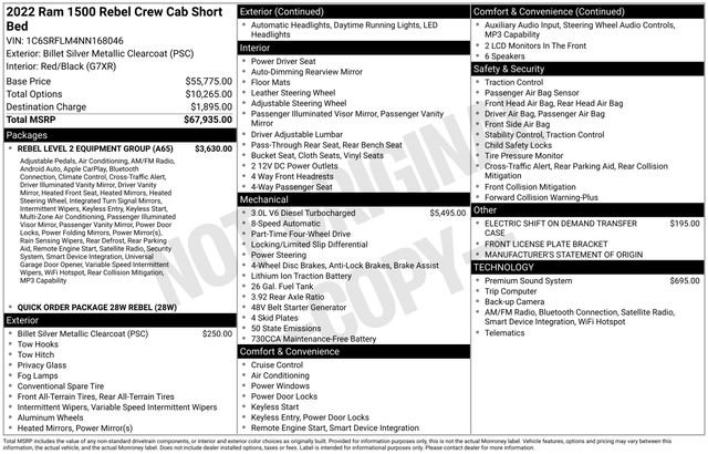 Used 2022 RAM 1500 Rebel w/ Rebel Level 2 Equipment Group AWD/4WD image 14