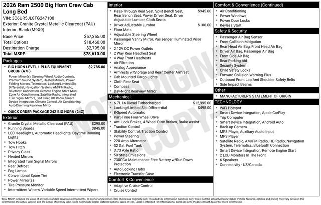 Used 2026 RAM 2500 Big Horn AWD/4WD image 18
