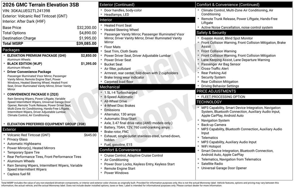 Used 2026 GMC Terrain Elevation w/ Elevation Premium Package image 10