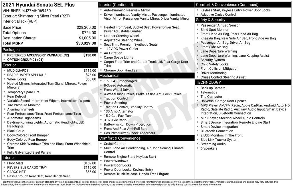 Used 2021 Hyundai Sonata SEL Plus w/ Preferred Accessory Package image 4