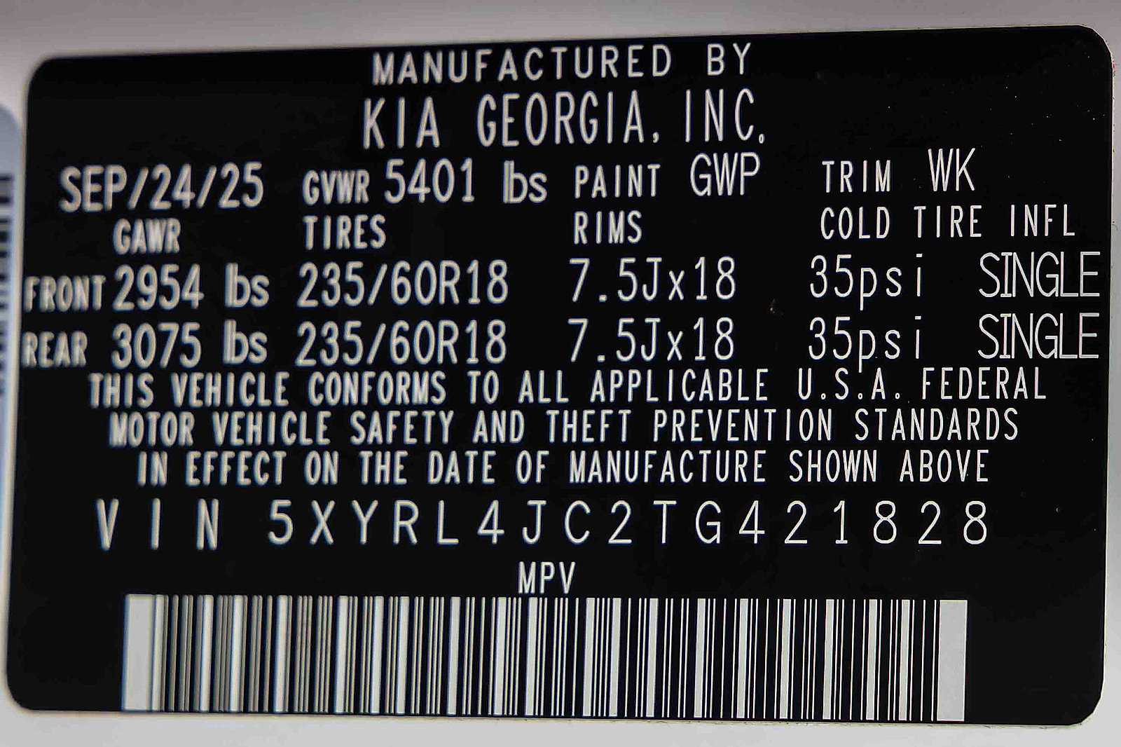 Certified 2026 Kia Sorento S w/ S Panoramic Sunroof Package FWD image 29