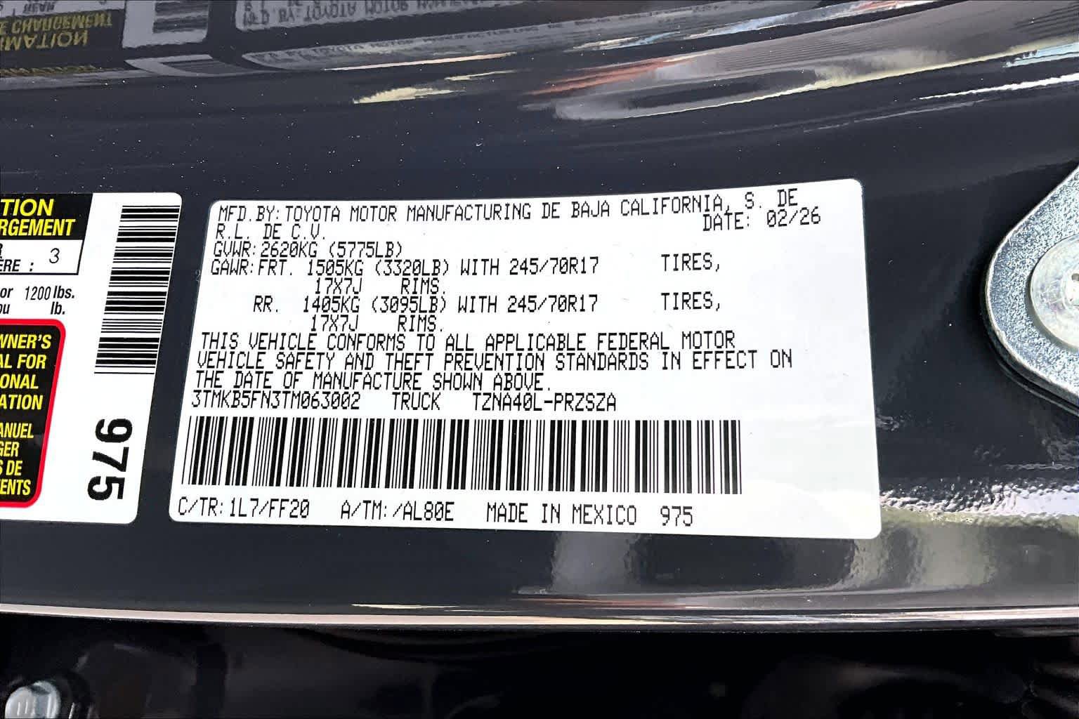 New 2026 Toyota Tacoma SR5 RWD image 18