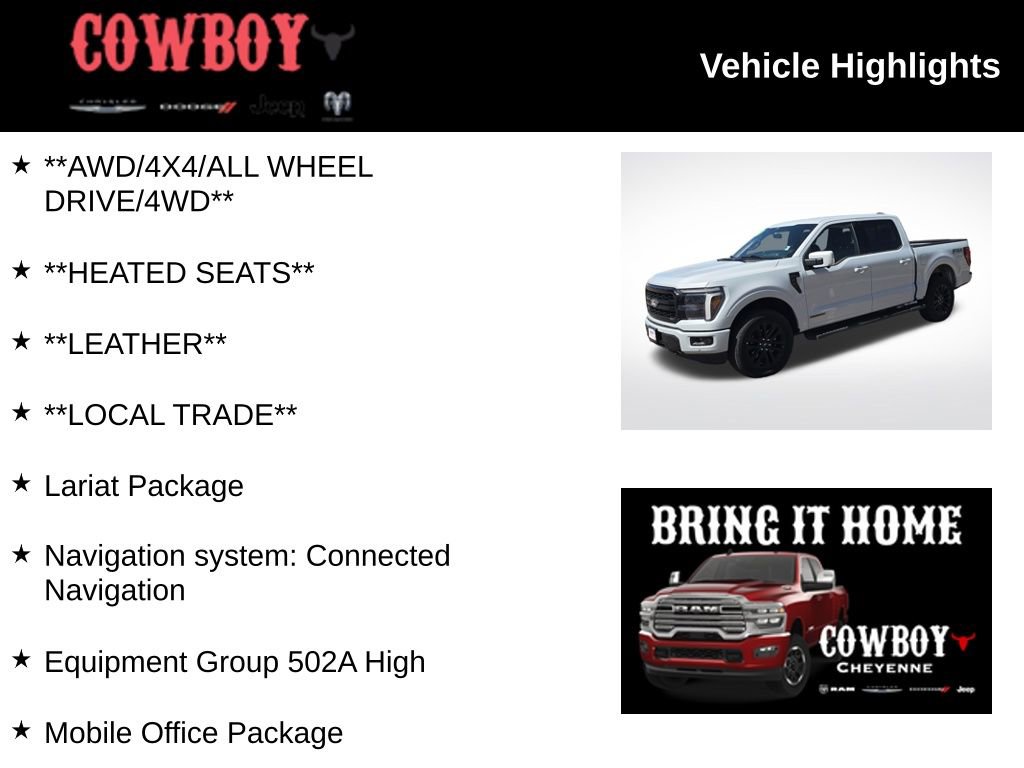 Used 2025 Ford F150 Lariat w/ Equipment Group 502A High AWD/4WD video 2