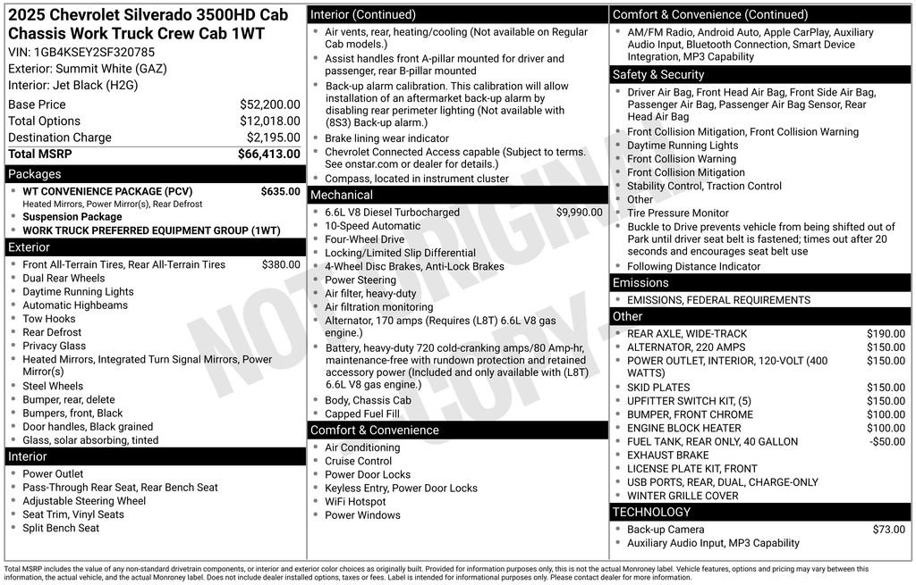 New 2025 Chevrolet Silverado 3500 W/T w/ WT Convenience Package image 34