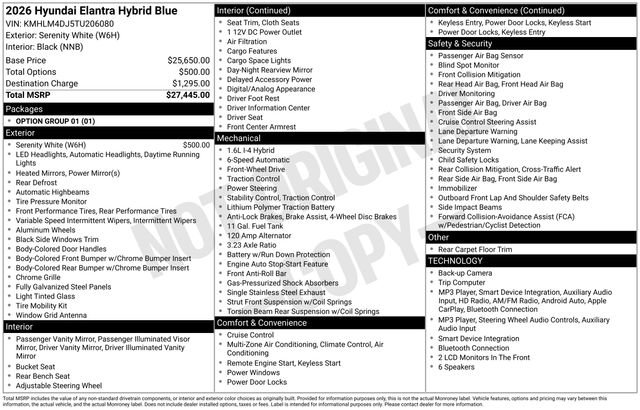 Used 2026 Hyundai Elantra Hybrid FWD image 30