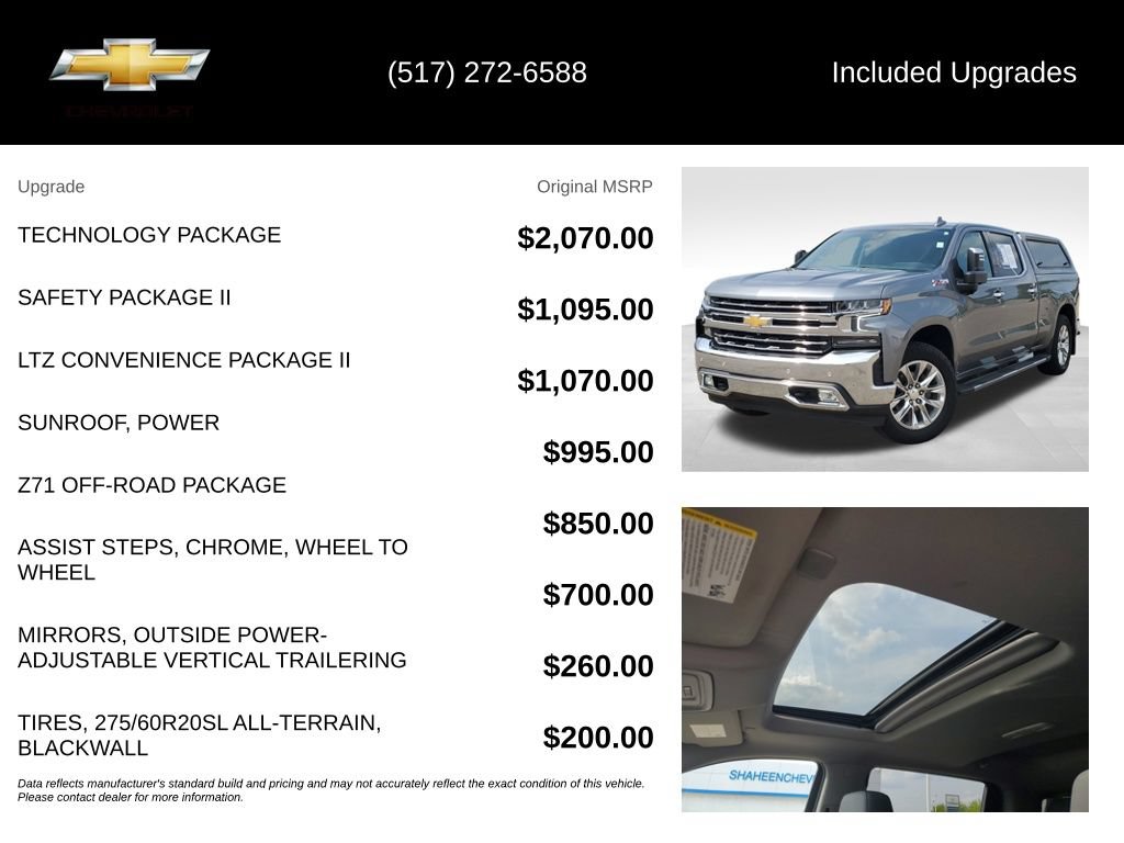 Used 2021 Chevrolet Silverado 1500 LTZ w/ Technology Package AWD/4WD image 5