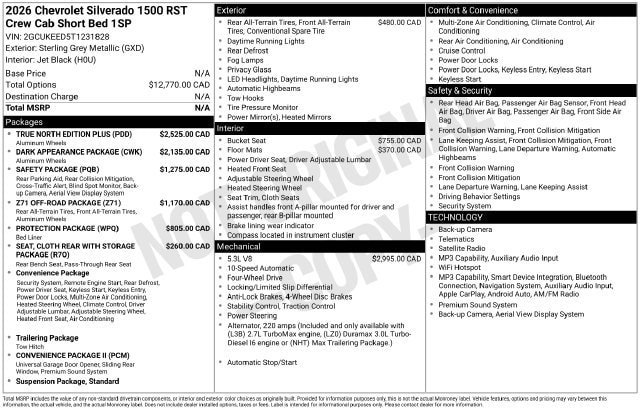 New 2026 Chevrolet Silverado 1500 RST w/ All Star Edition Plus AWD/4WD image 36