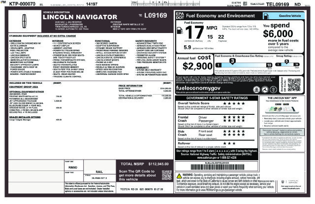 New 2026 Lincoln Navigator L Reserve w/ Jet Appearance Package AWD/4WD image 4