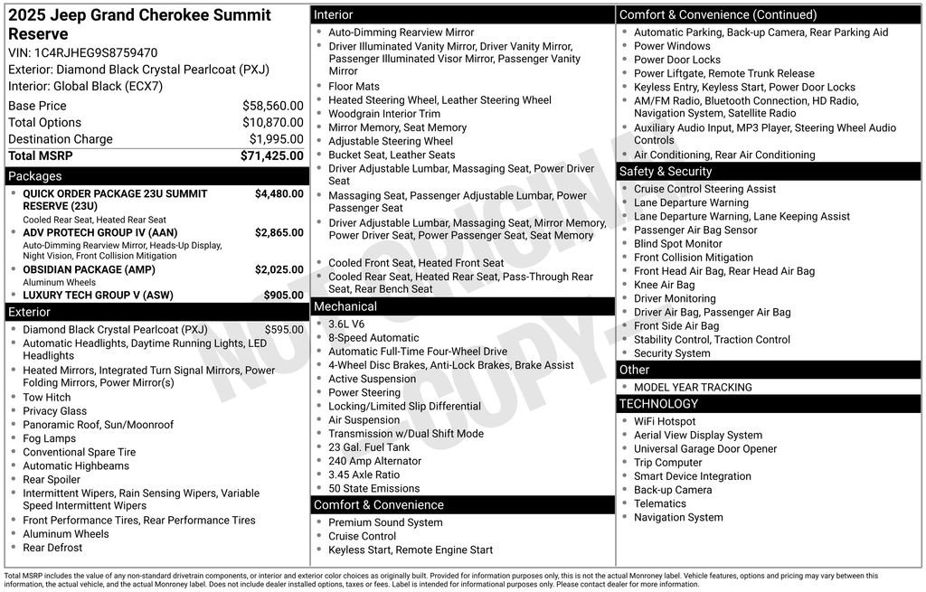 New 2025 Jeep Grand Cherokee Summit image 47