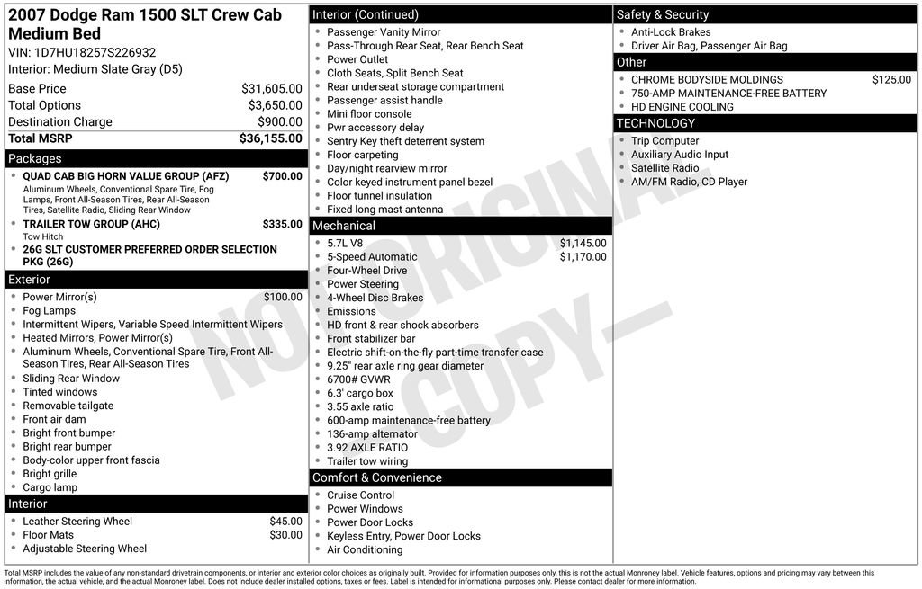 Used 2007 Dodge Ram 1500 Truck SLT w/ Quad Cab Big Horn Value Group AWD/4WD image 13