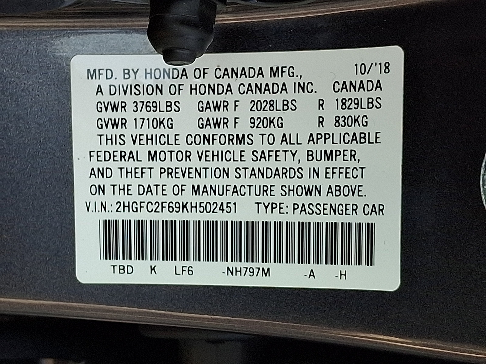 Certified 2019 Honda Civic LX image 26