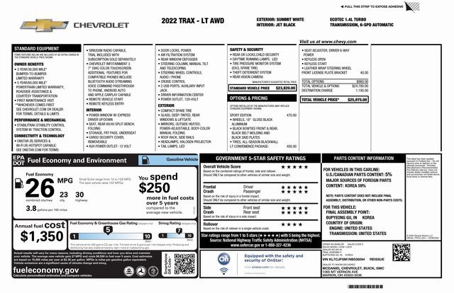 Used 2022 Chevrolet Trax LT w/ Sport Edition image 28