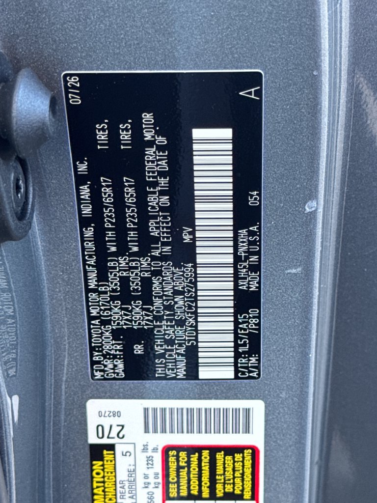 Used 2026 Toyota Sienna XLE AWD/4WD image 47