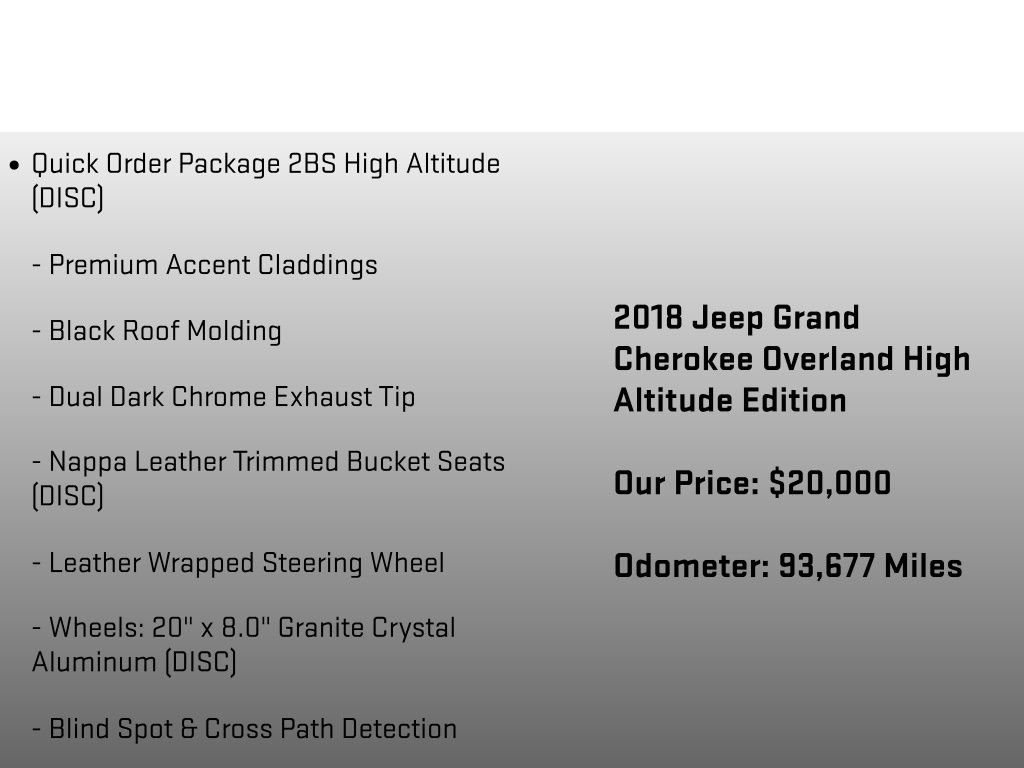 Used 2018 Jeep Grand Cherokee High Altitude AWD/4WD image 18