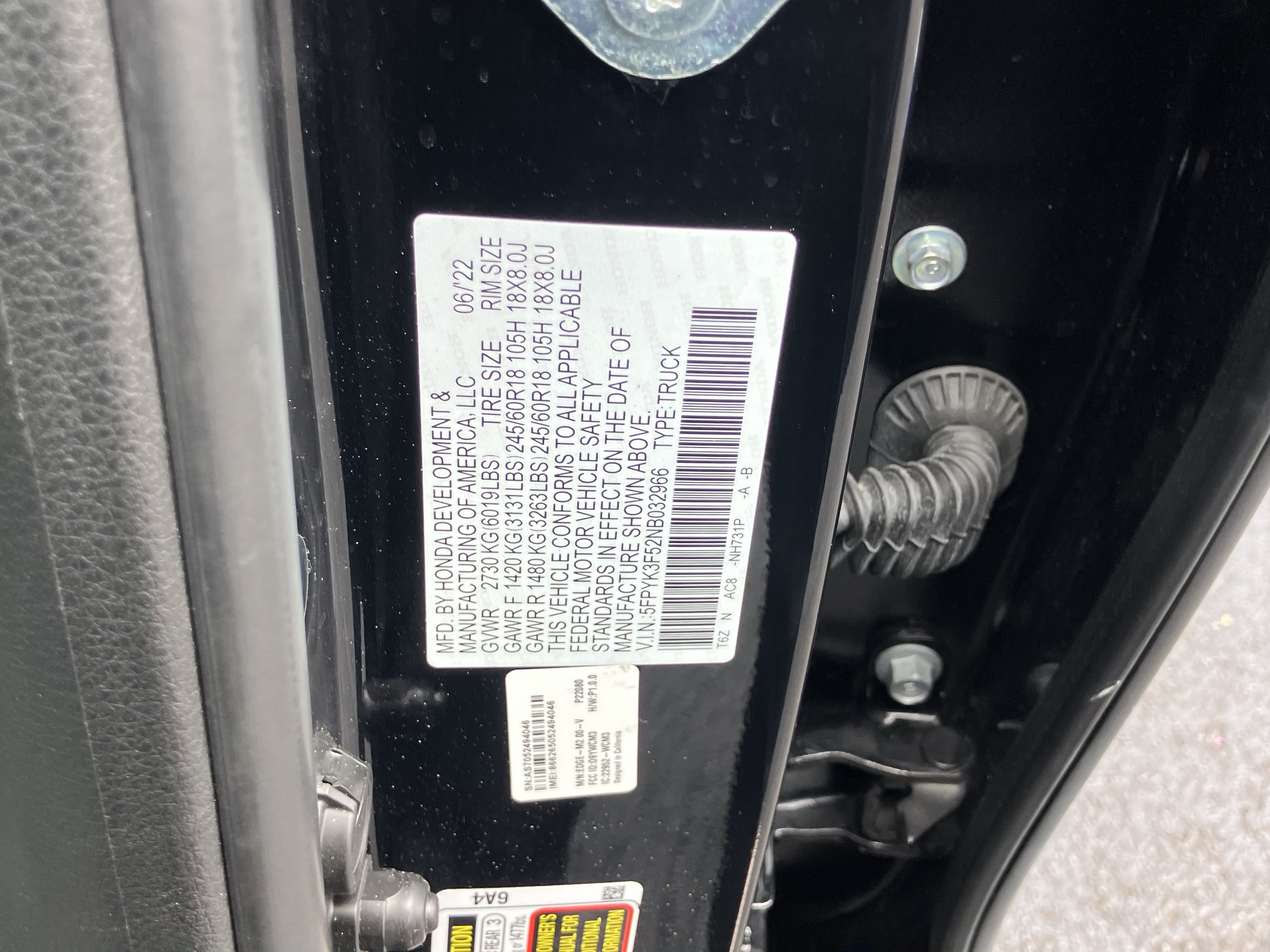Certified 2022 Honda Ridgeline RTL image 30