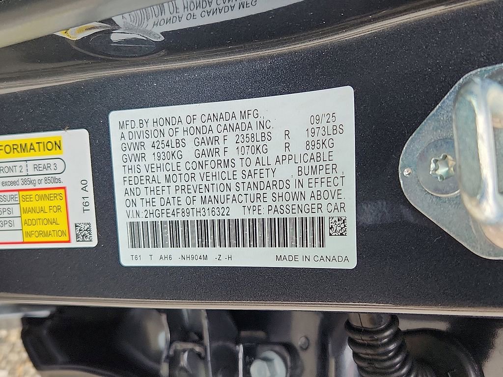 Certified 2026 Honda Civic FWD Hybrid Sedan image 15