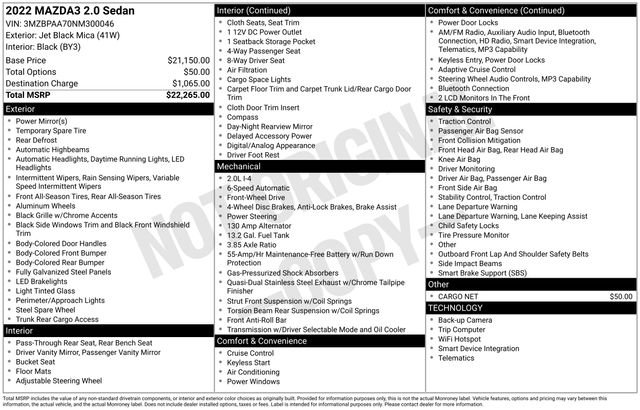 Used 2022 MAZDA MAZDA3 Sedan image 15