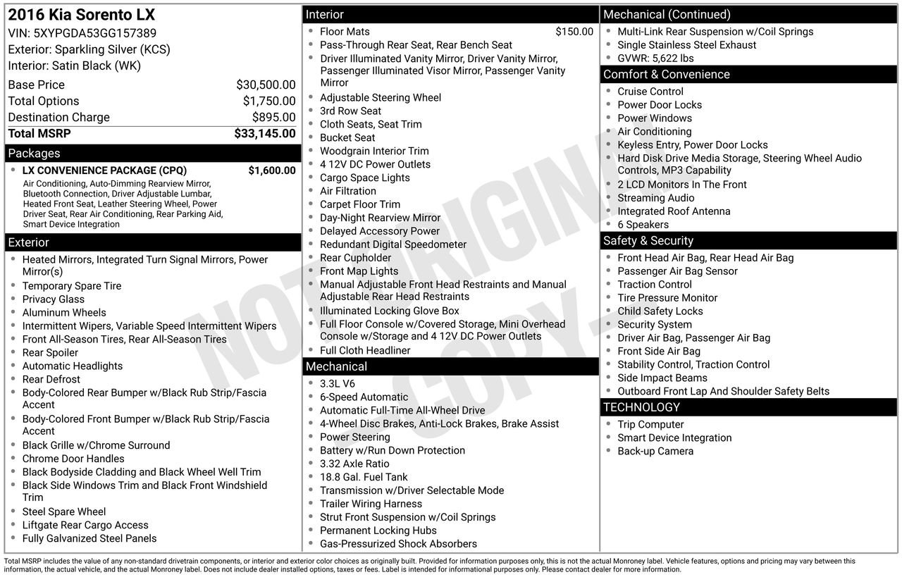 Used 2016 Kia Sorento LX w/ LX Convenience Package image 42