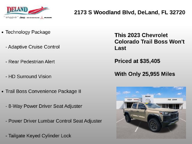 Used 2023 Chevrolet Colorado Trail Boss w/ Technology Package AWD/4WD image 15