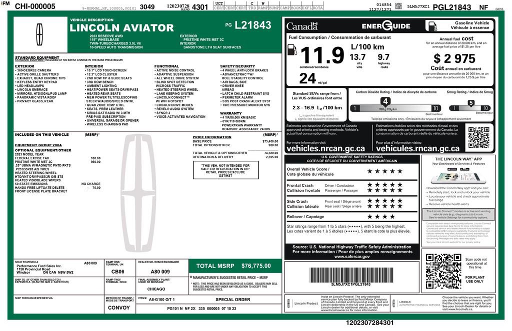 Used 2023 Lincoln Aviator Reserve image 3