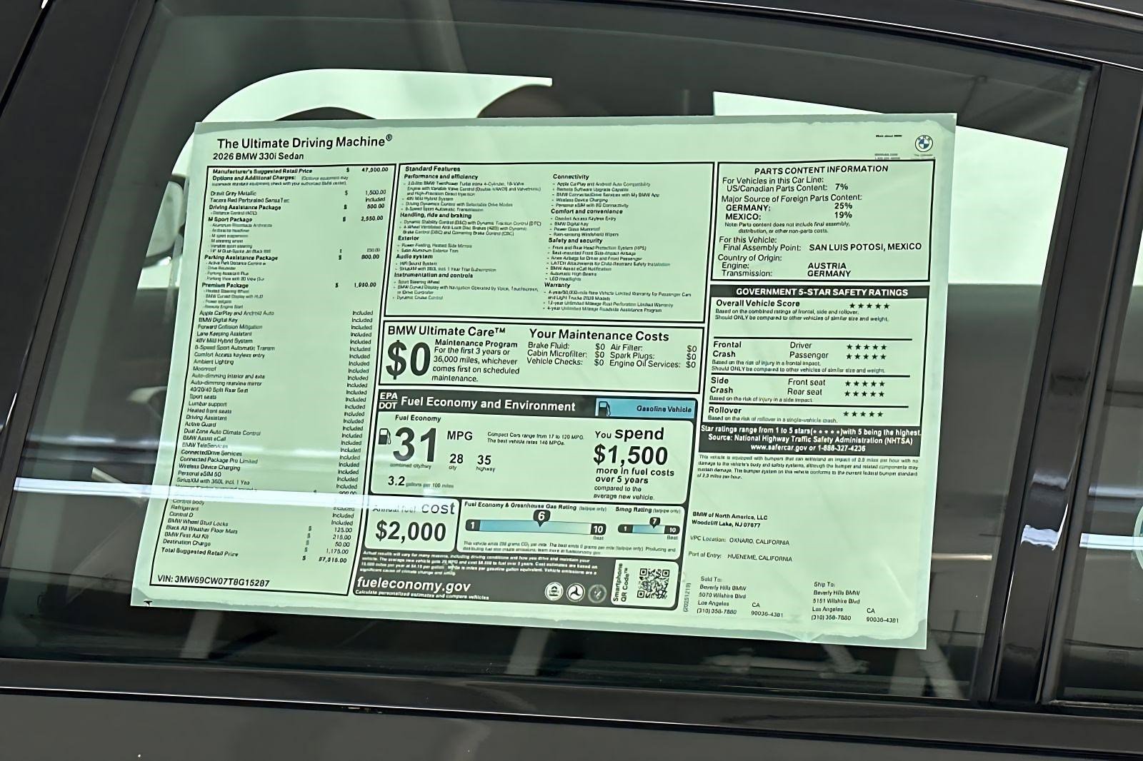New 2026 BMW 330i Sedan w/ M Sport Package image 29