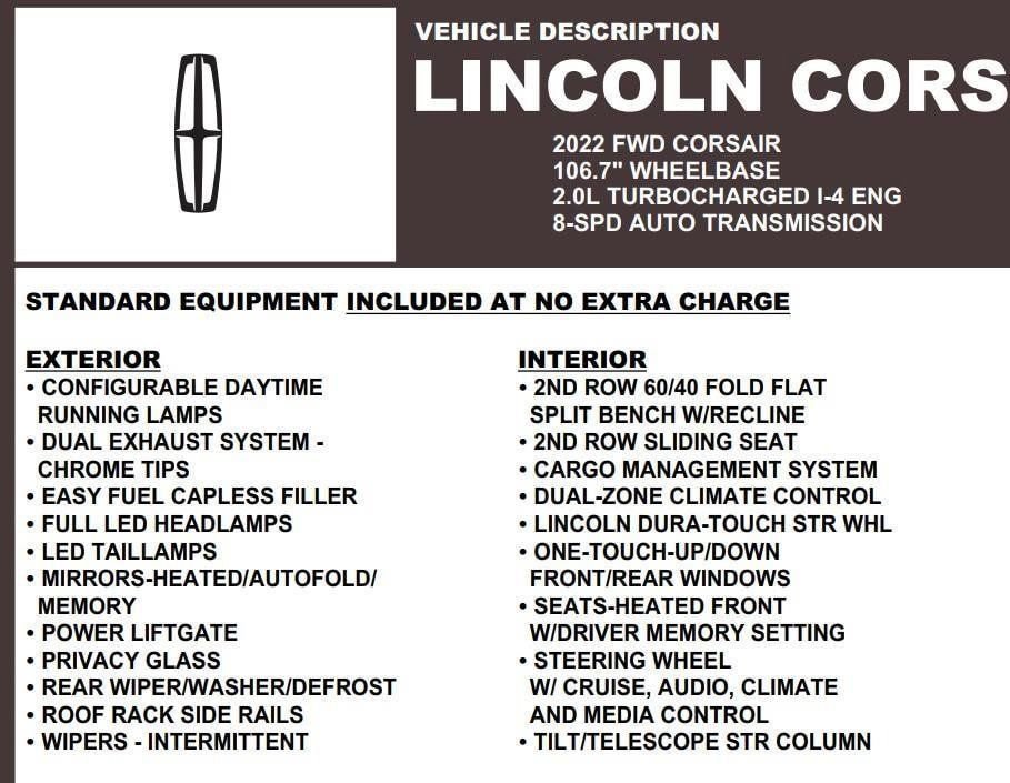 Used 2022 Lincoln Corsair FWD image 18