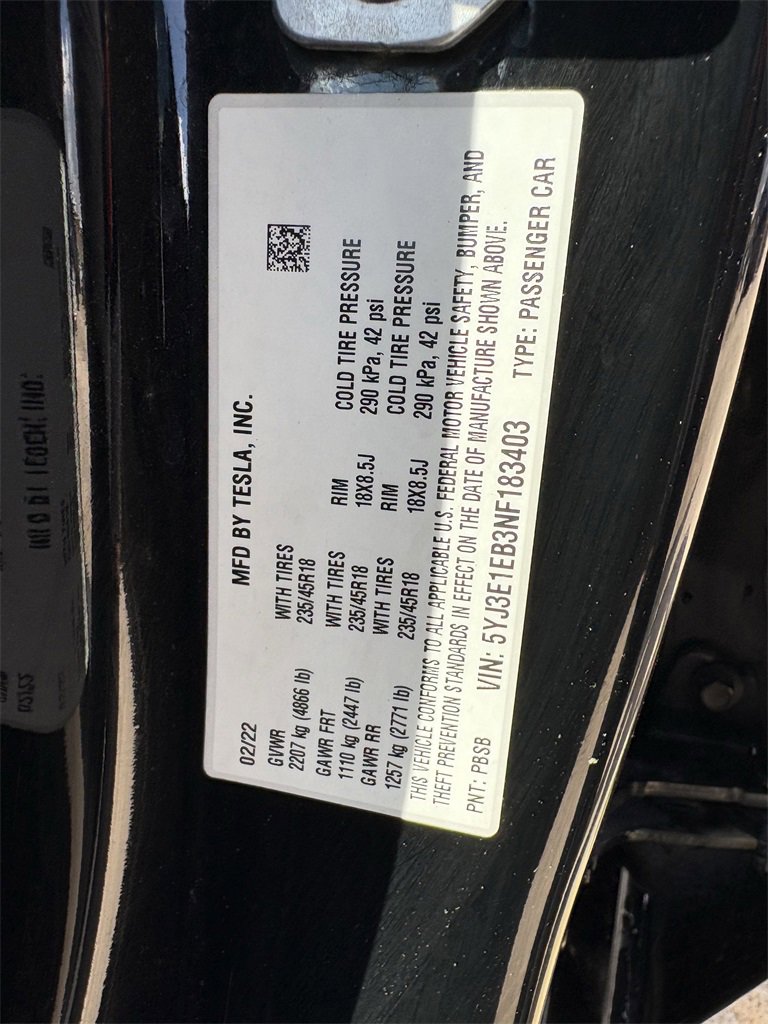 Used 2022 Tesla Model 3 Long Range image 30