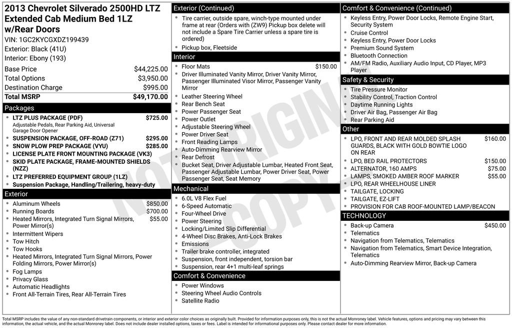 Used 2013 Chevrolet Silverado 2500 LTZ w/ LTZ Plus Package AWD/4WD image 6