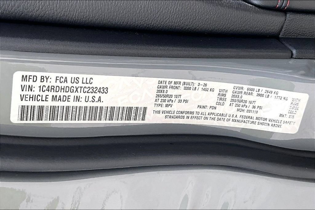 New 2026 Dodge Durango GT w/ Blacktop Package RWD image 12