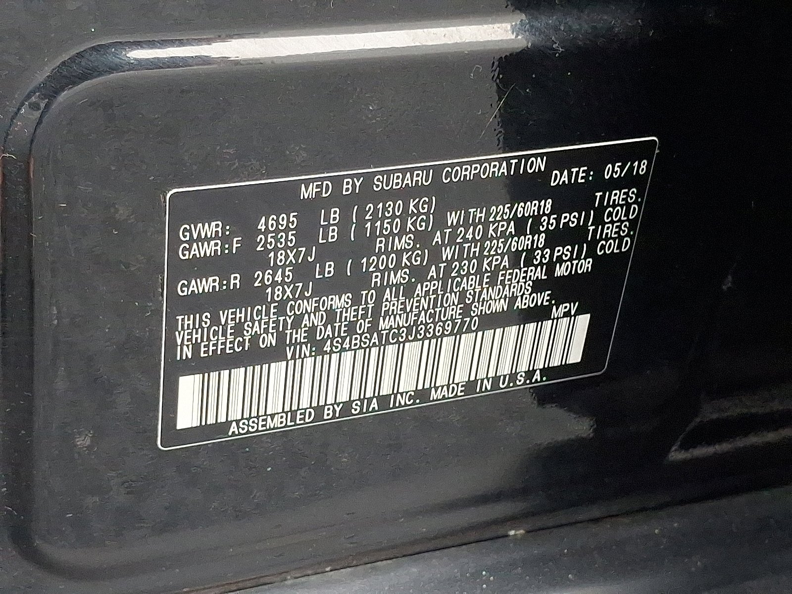 Used 2018 Subaru Outback 2.5i Touring AWD/4WD image 28