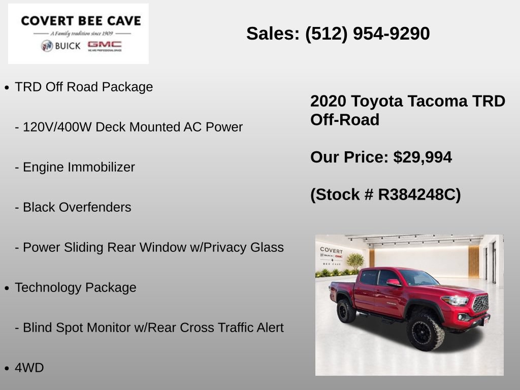 Used 2020 Toyota Tacoma TRD Off-Road w/ Technology Package AWD/4WD image 7