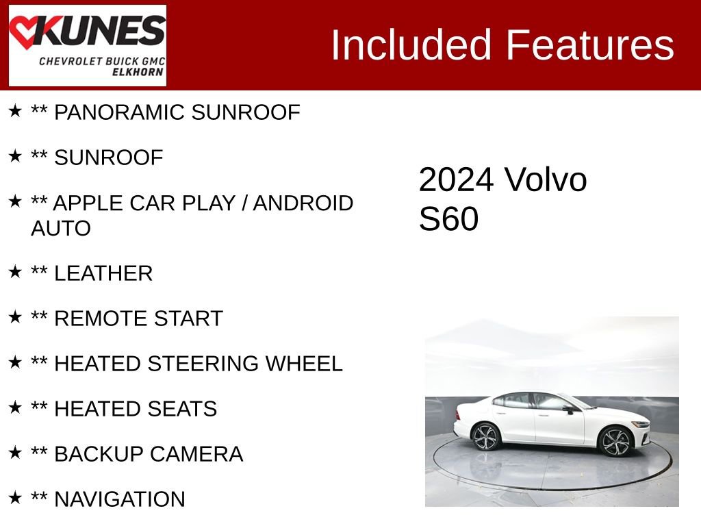 Used 2024 Volvo S60 B5 Core image 2