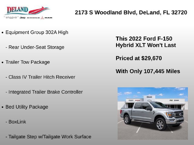 Used 2022 Ford F150 XLT w/ Equipment Group 302A High AWD/4WD image 22