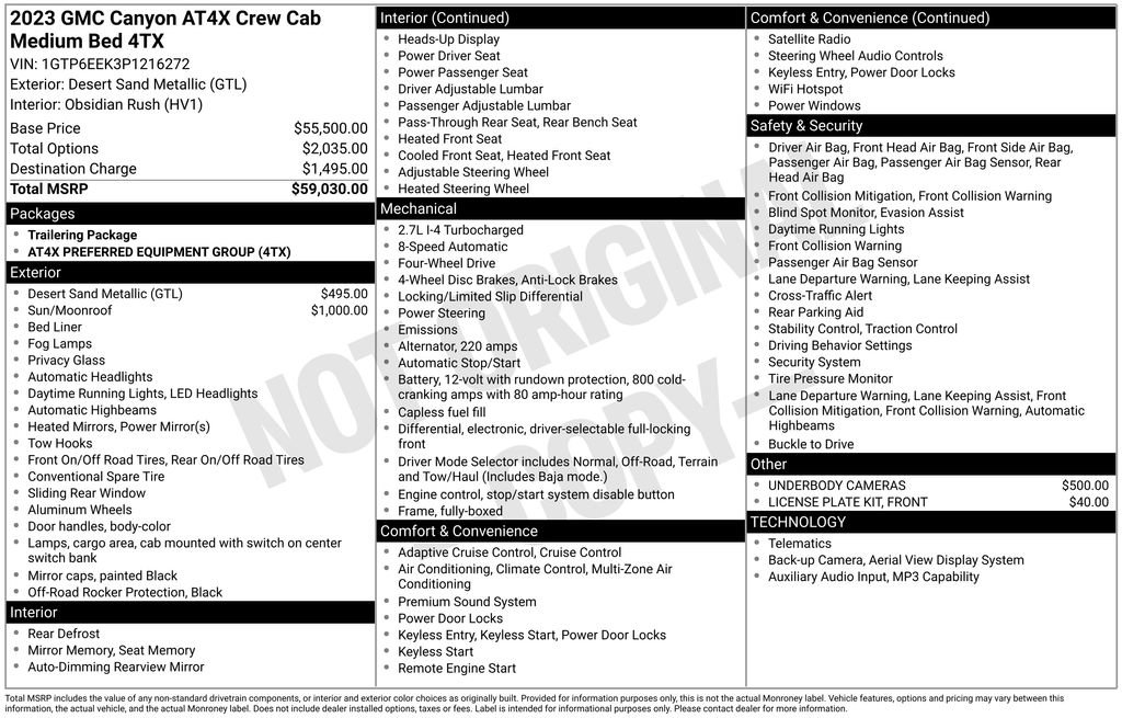 Used 2023 GMC Canyon AT4X image 35