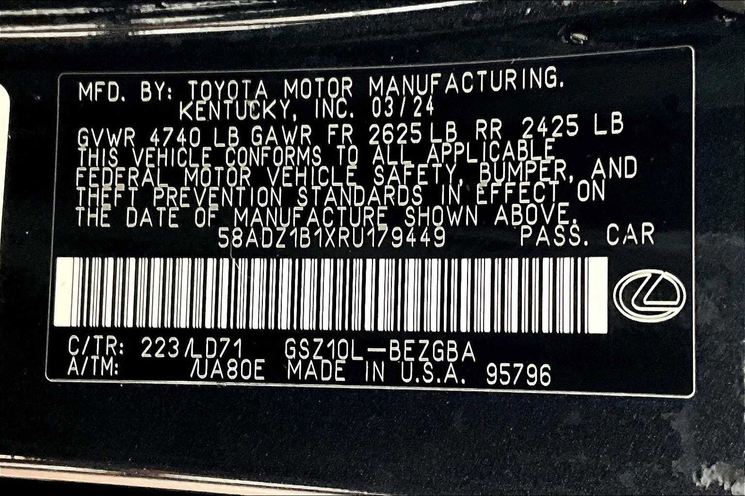 Used 2024 Lexus ES 350 w/ Premium Package image 35