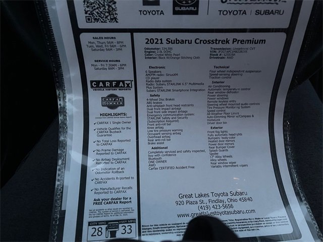Used 2021 Subaru Crosstrek 2.0i Premium w/ Popular Package #2 image 27