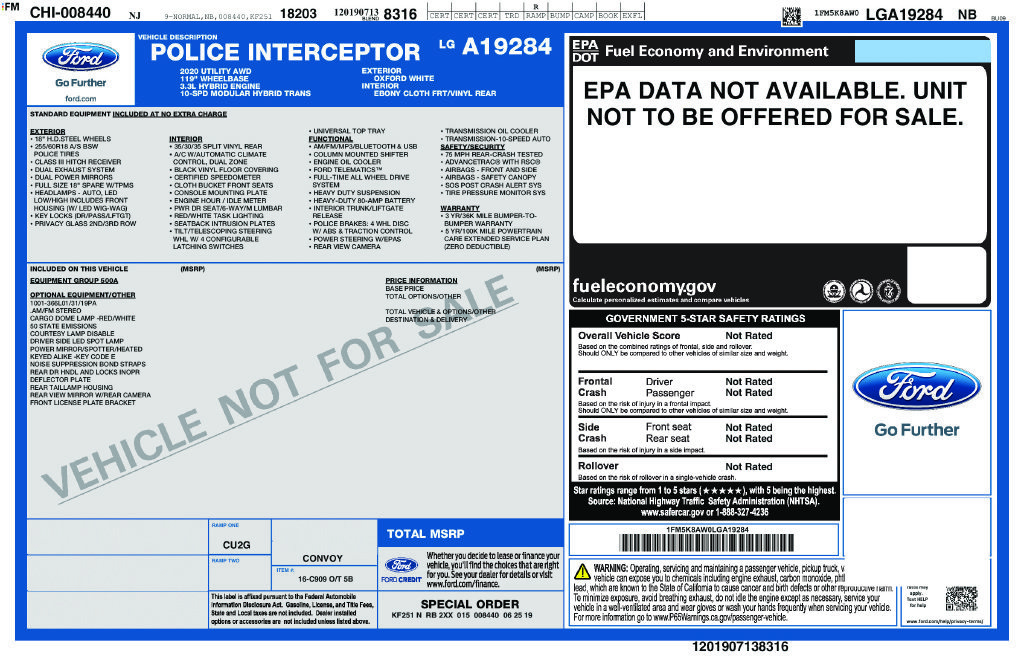 Used 2020 Ford Explorer 4WD Police Interceptor image 15