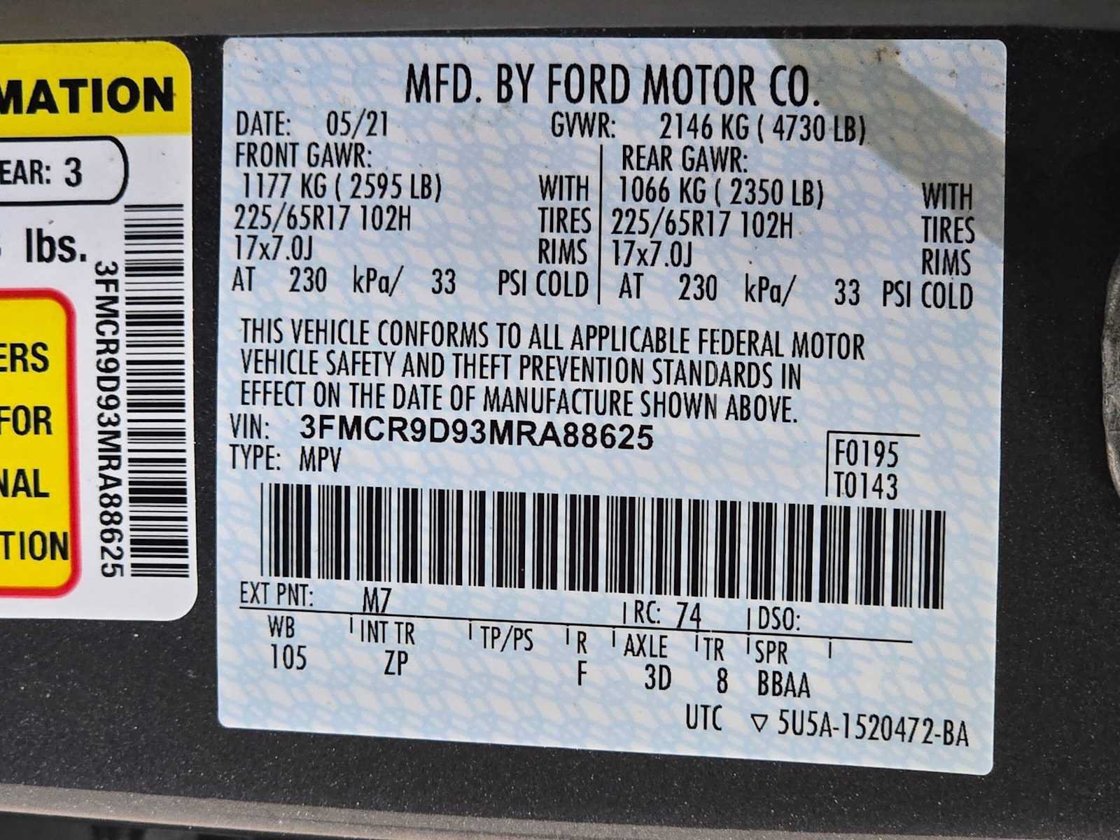 Used 2021 Ford Bronco Sport Badlands w/ Badlands Package AWD/4WD image 32