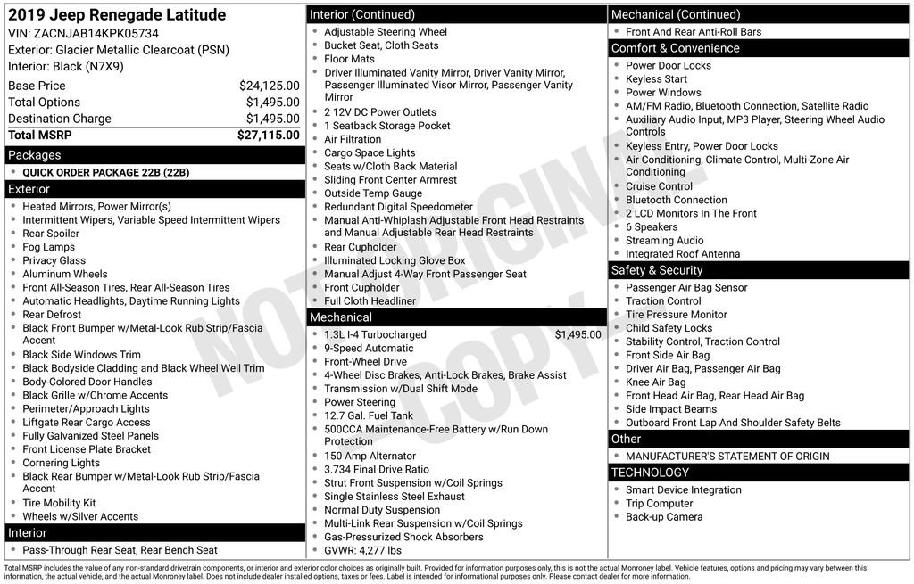 Used 2019 Jeep Renegade Latitude image 3