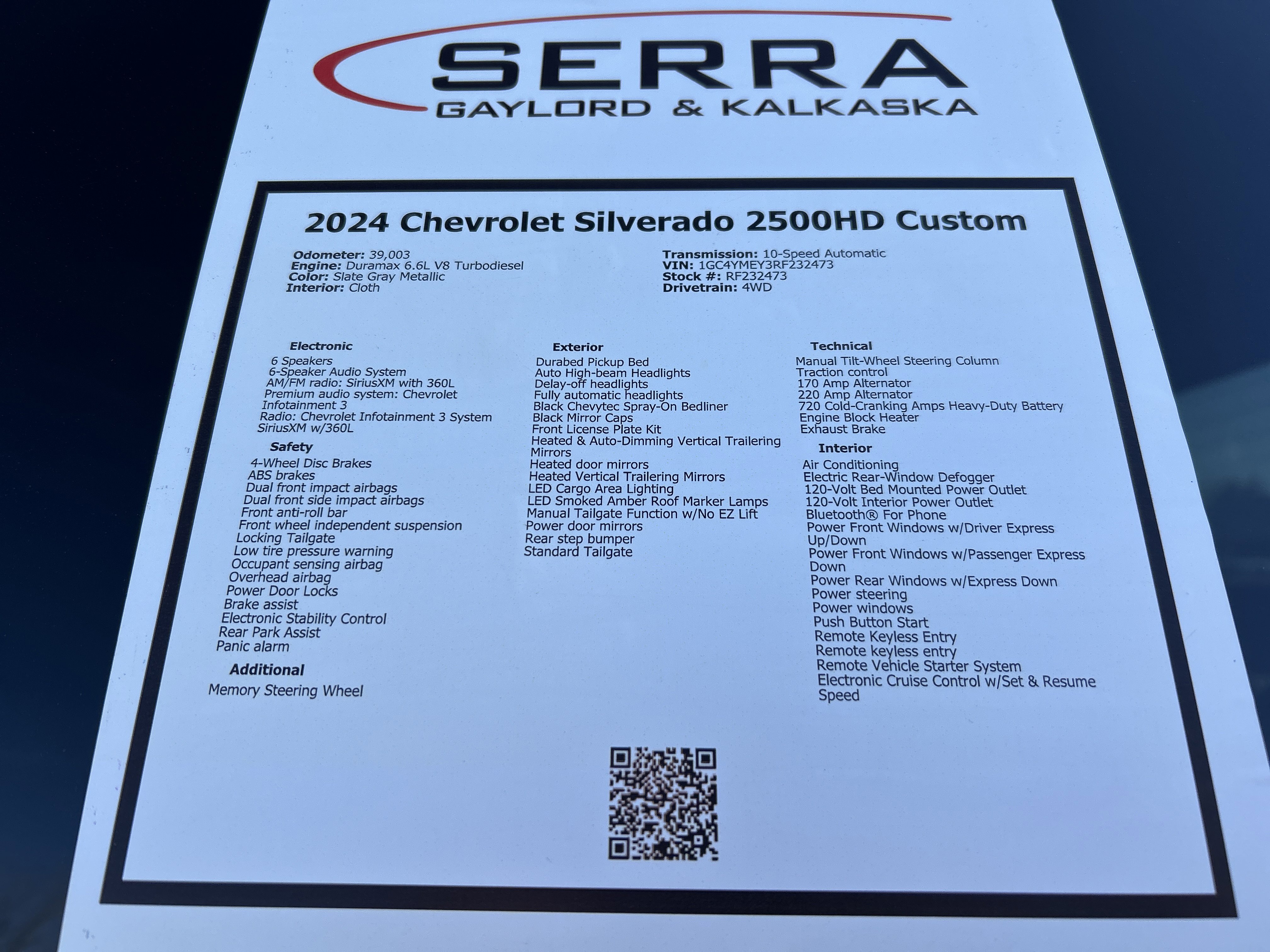Used 2024 Chevrolet Silverado 2500 Custom w/ Custom Value Package AWD/4WD image 29