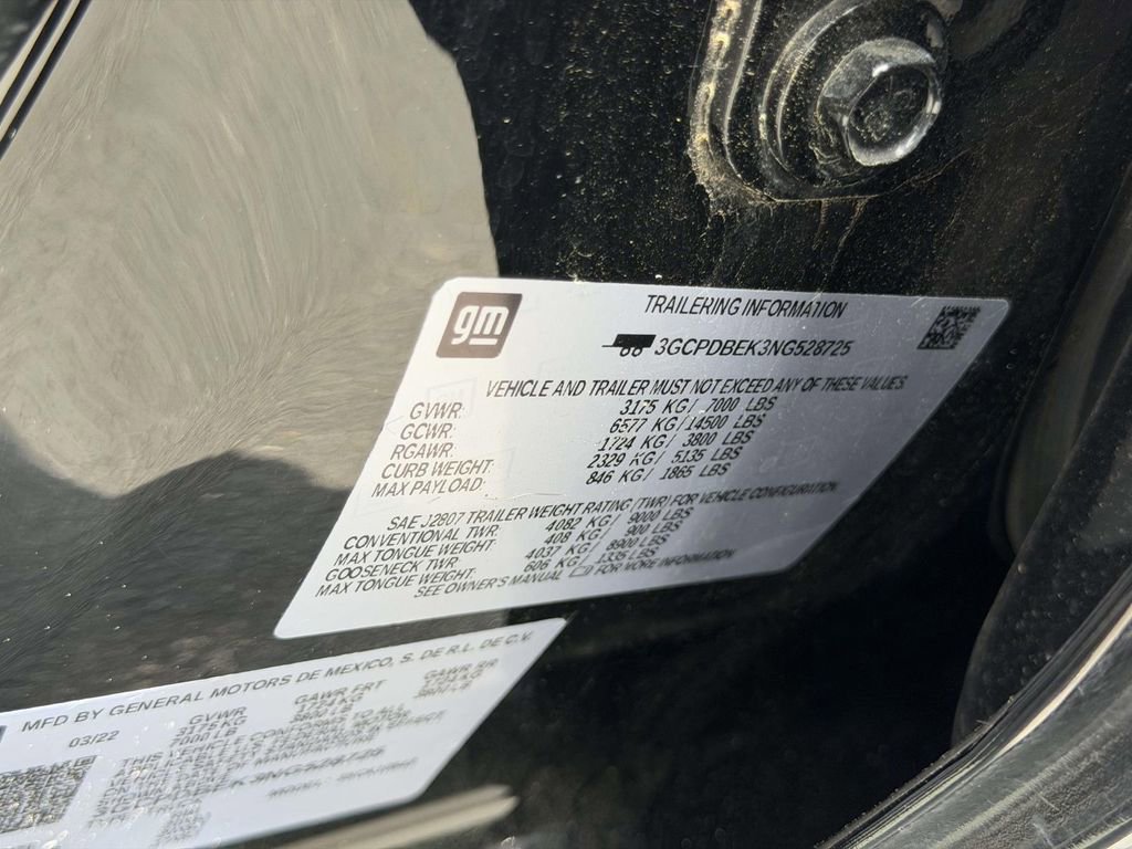 Used 2022 Chevrolet Silverado 1500 Custom w/ LPO, Dark Essentials Package image 24