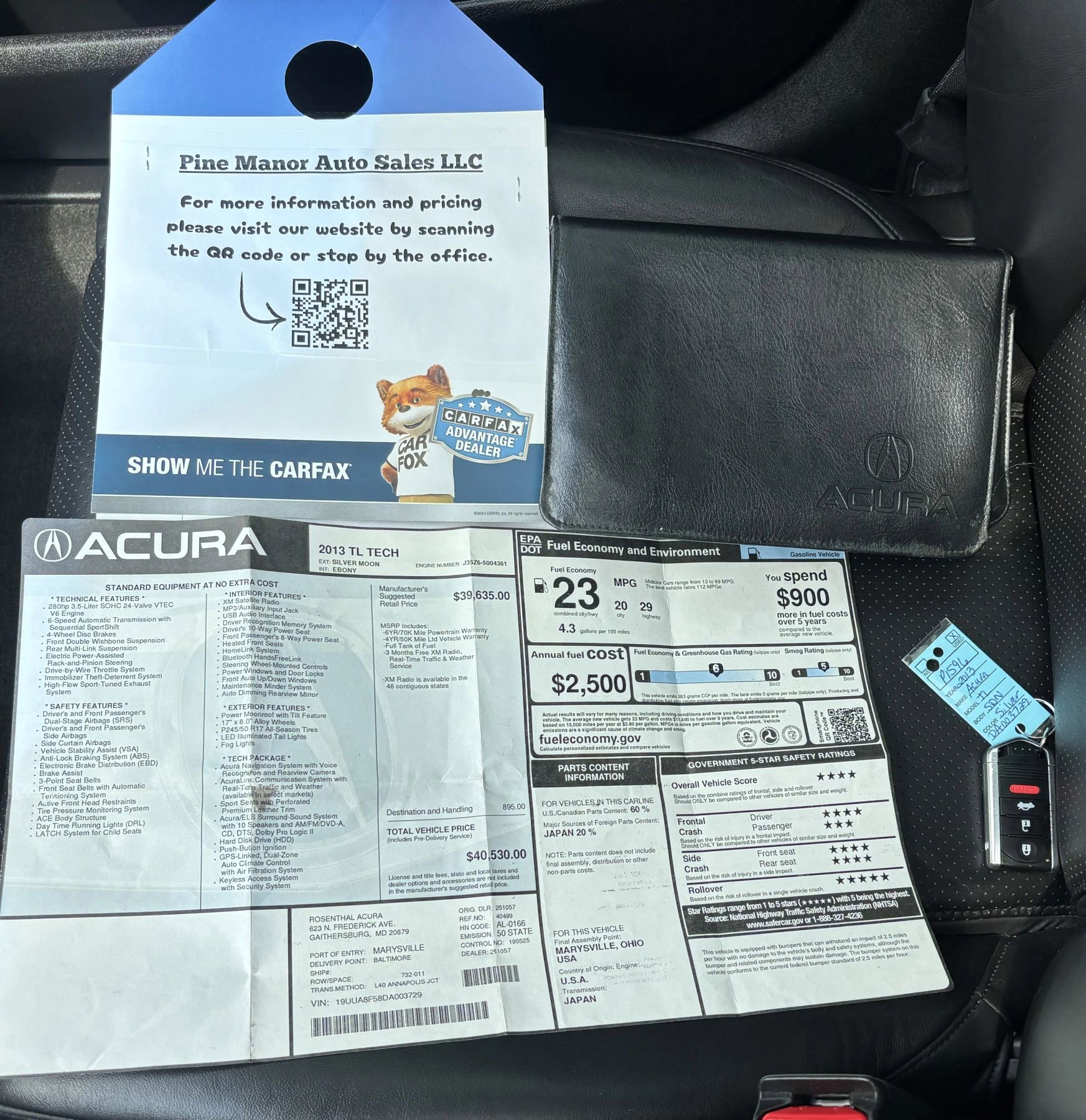 Used 2013 Acura TL w/ Technology Package FWD image 26