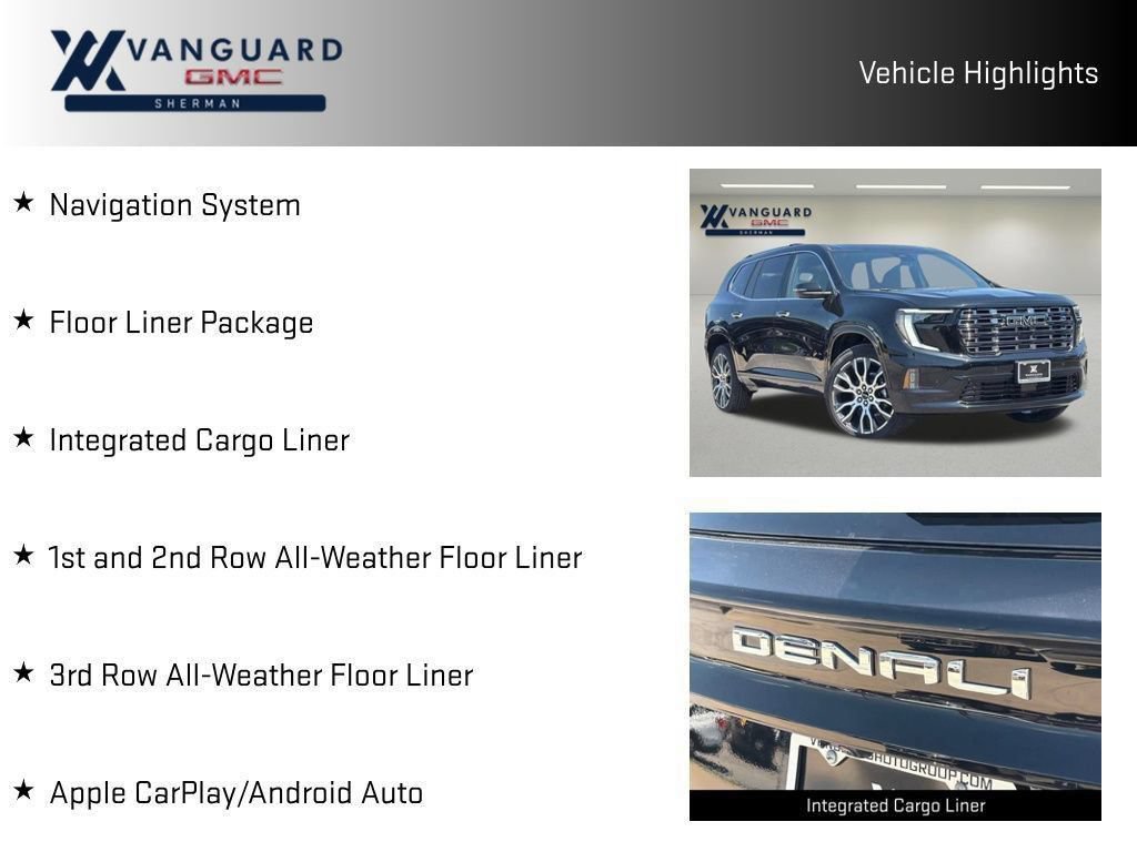 New 2026 GMC Acadia Denali Ultimate w/ LPO, Floor Liner Package AWD/4WD image 13
