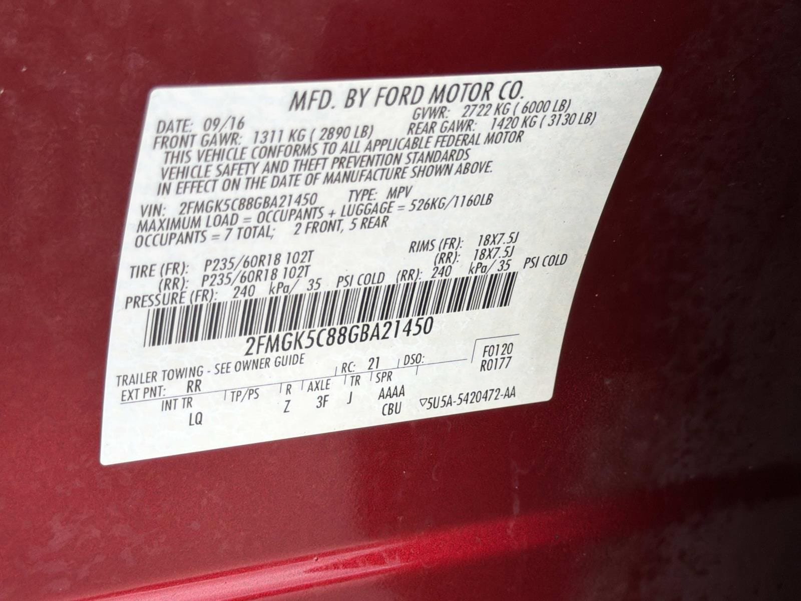 Used 2016 Ford Flex SEL w/ Equipment Group 202A FWD image 33