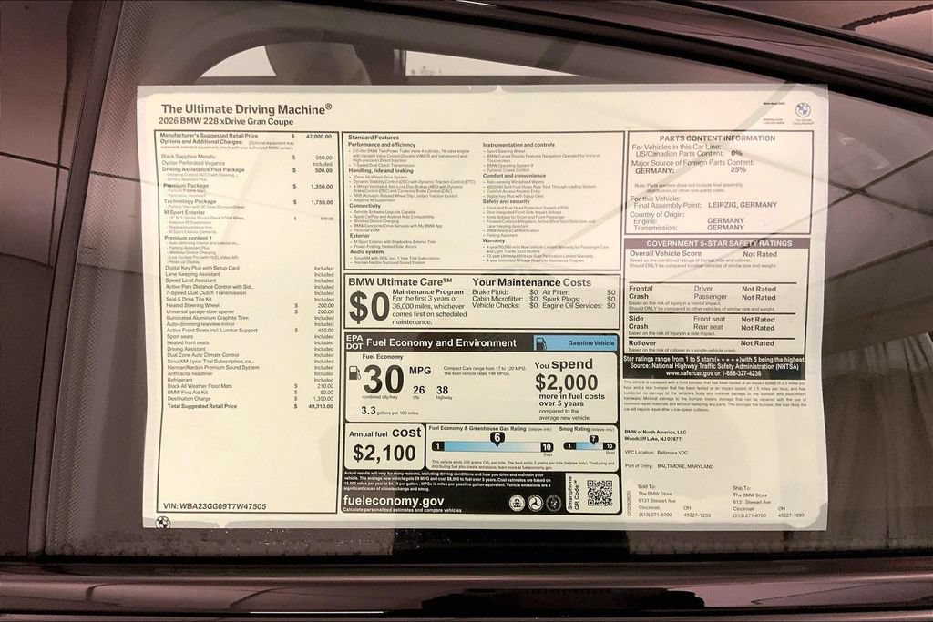 New 2026 BMW 228i xDrive w/ Technology Package AWD/4WD image 12