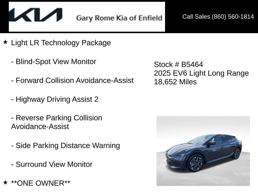 Used 2025 Kia EV6 Light w/ Light LR Technology Package AWD/4WD image 6