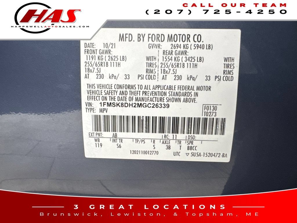 Used 2021 Ford Explorer XLT w/ Equipment Group 202A AWD/4WD image 19