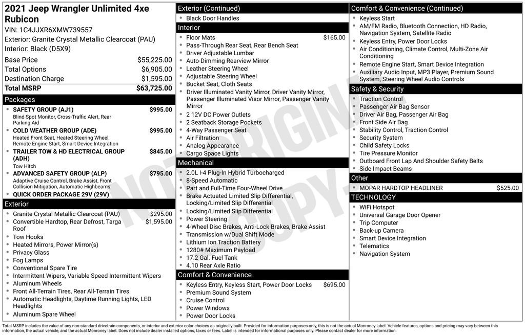 Used 2021 Jeep Wrangler Unlimited Rubicon 4xe w/ Cold Weather Group image 5