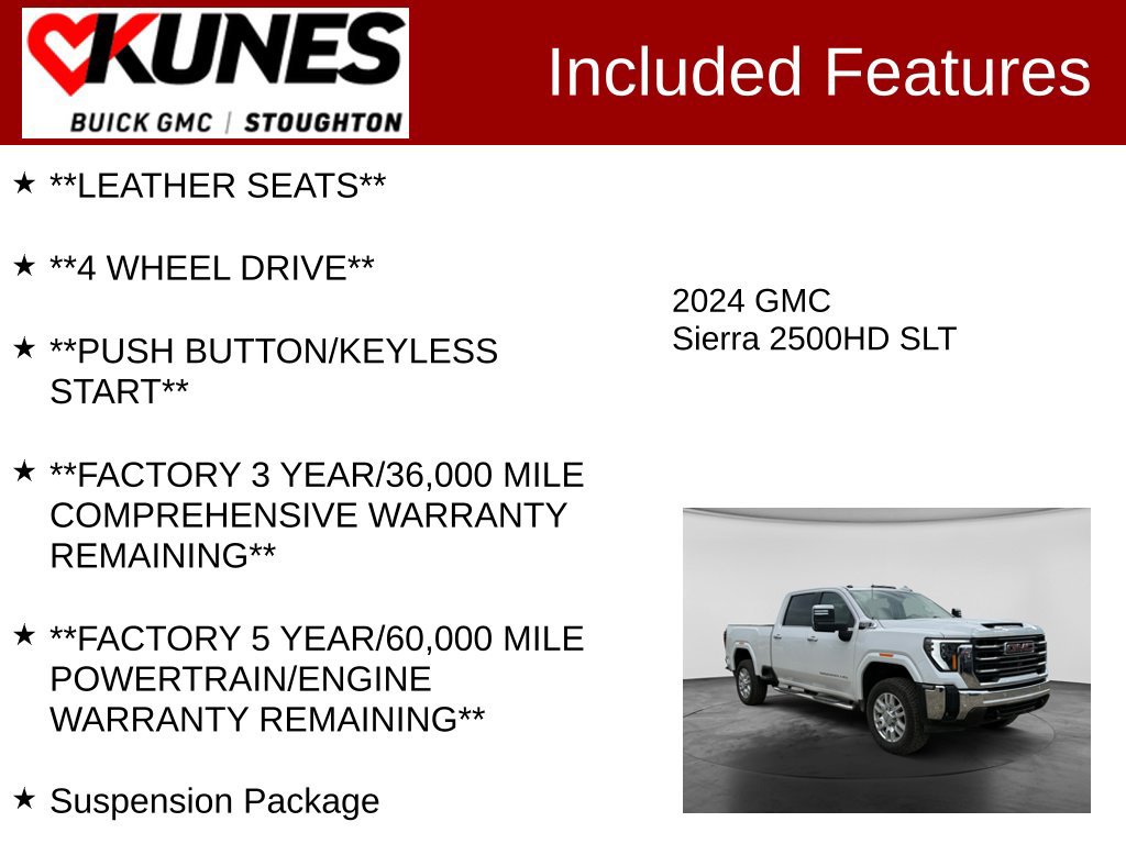 Used 2024 GMC Sierra 2500 SLT w/ SLT Convenience Package AWD/4WD image 3